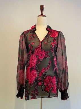 White House Black Market Long Sleeve Blouse - Size XS